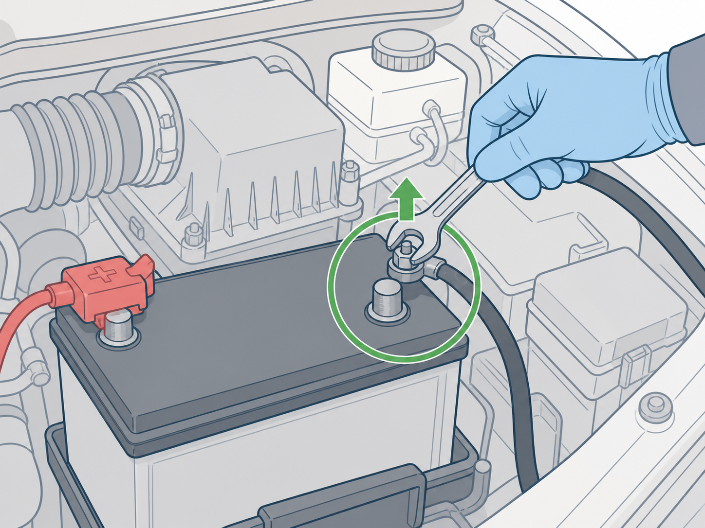 ALT-02 - Disconnect negative battery terminal