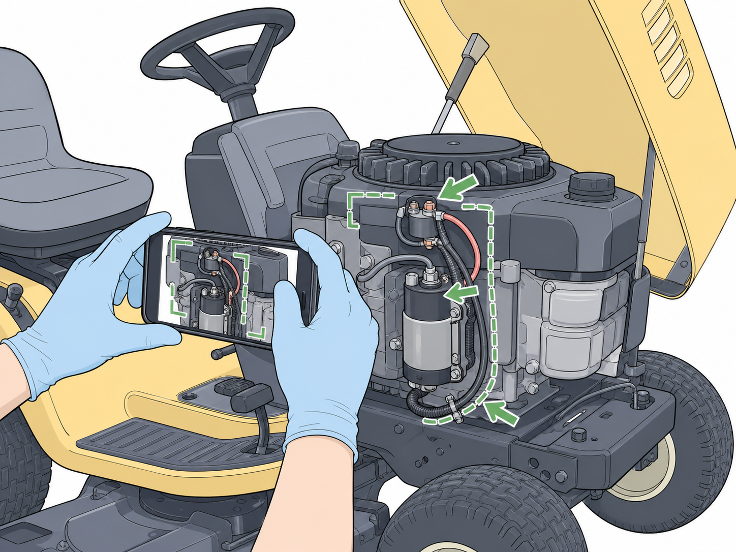 LG-ST-09 - Photograph starter cable routing