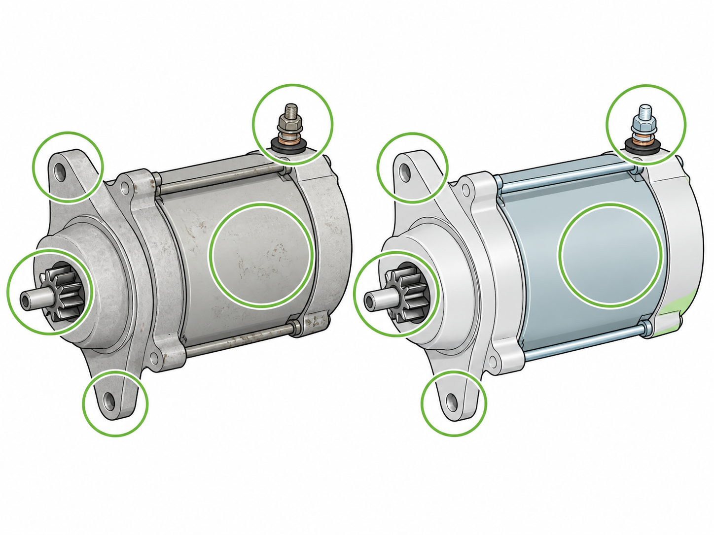 LG-ST-12 - Compare old and new lawn and garden starter side by side