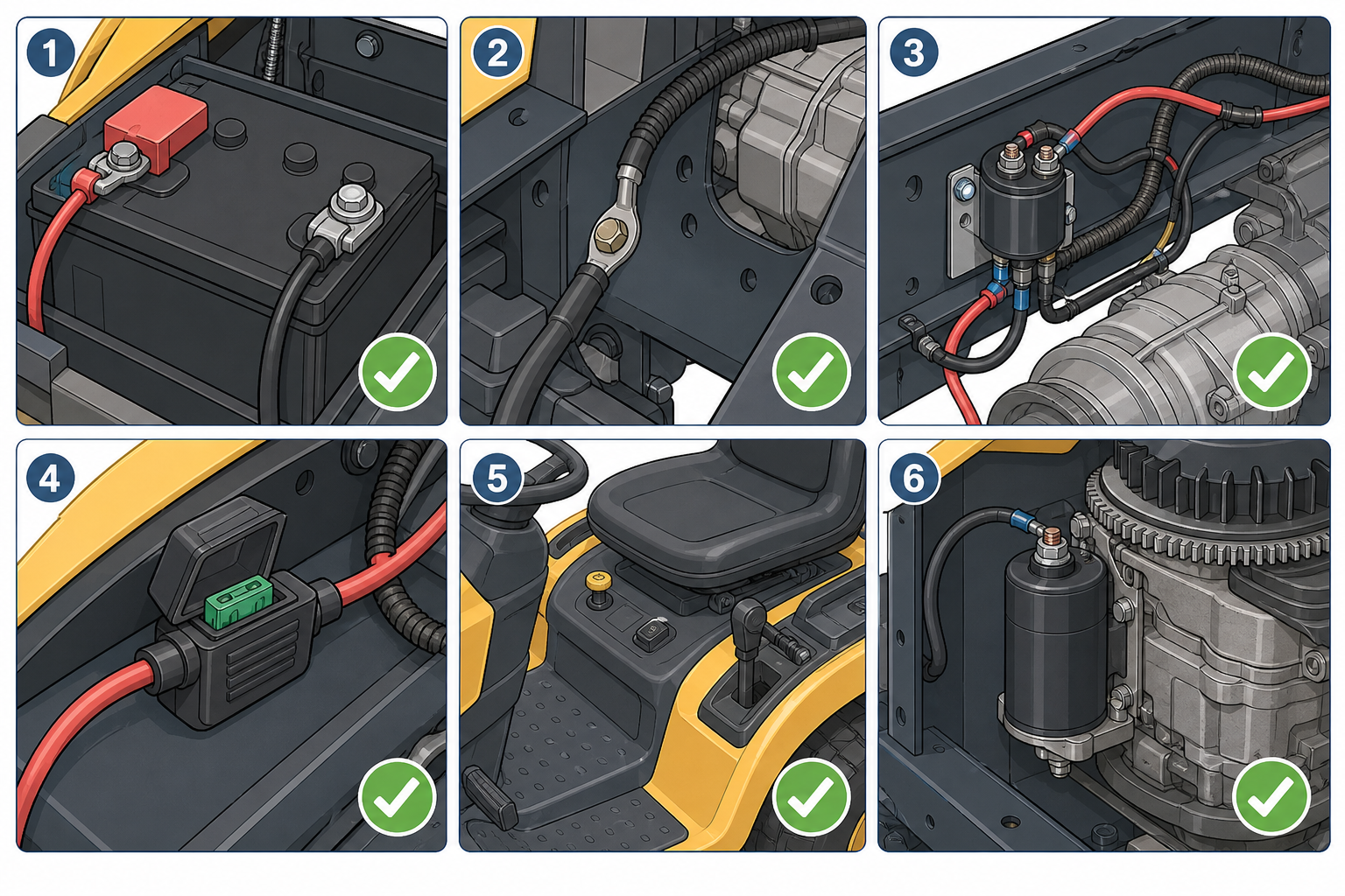 LG-ST-17 - Check battery, cables, solenoid, fuse, and safety controls first
