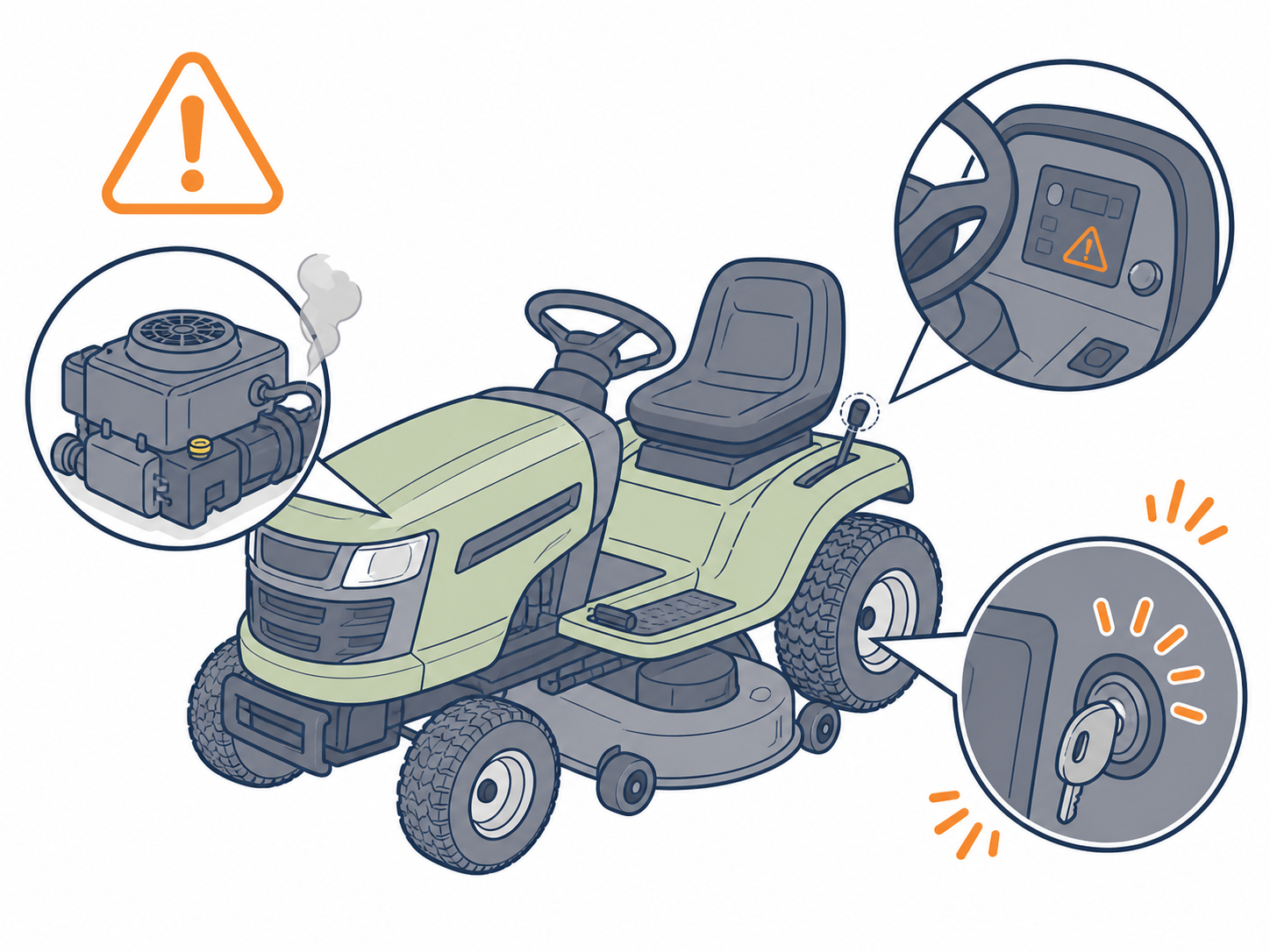 LG-ST-19 - Stop if grinding, smoke, burning smell, or repeated clicking continues