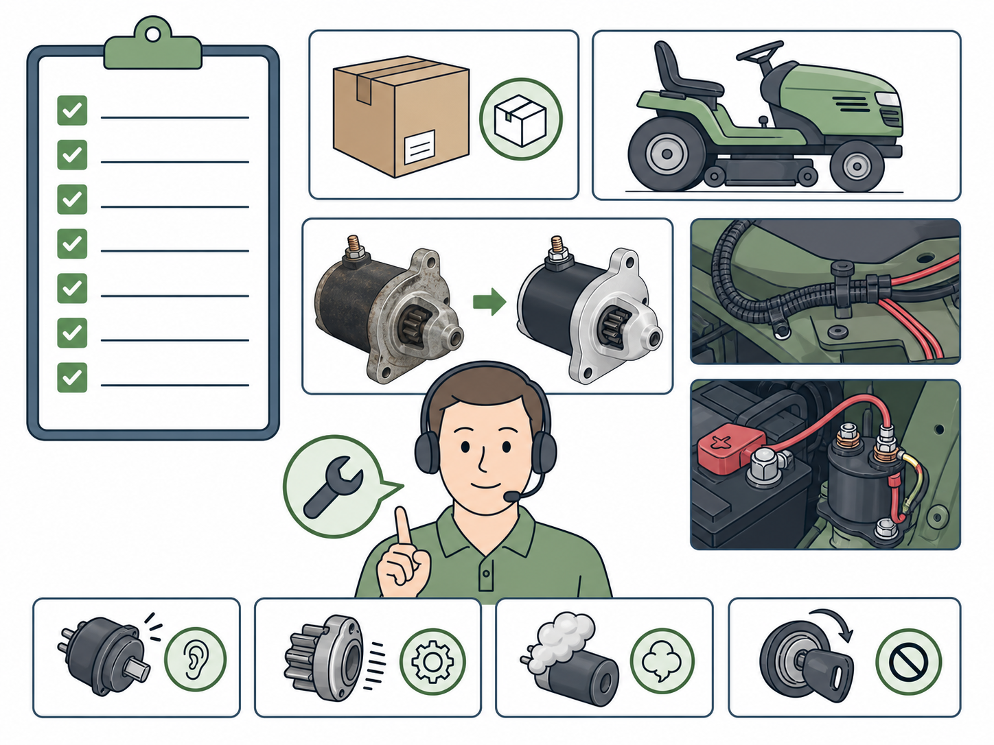 LG-ST-21 - Support information checklist for mower starter