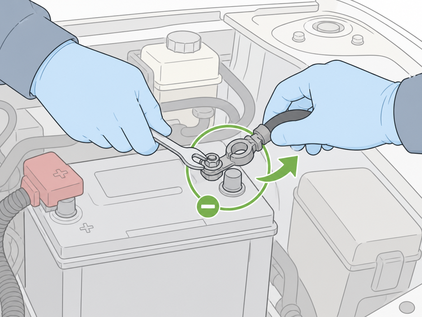 PV-ST-02 - Disconnect negative battery terminal