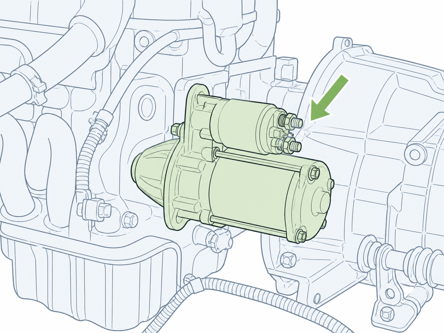 PV-ST-07 - Locate starter near engine/transmission